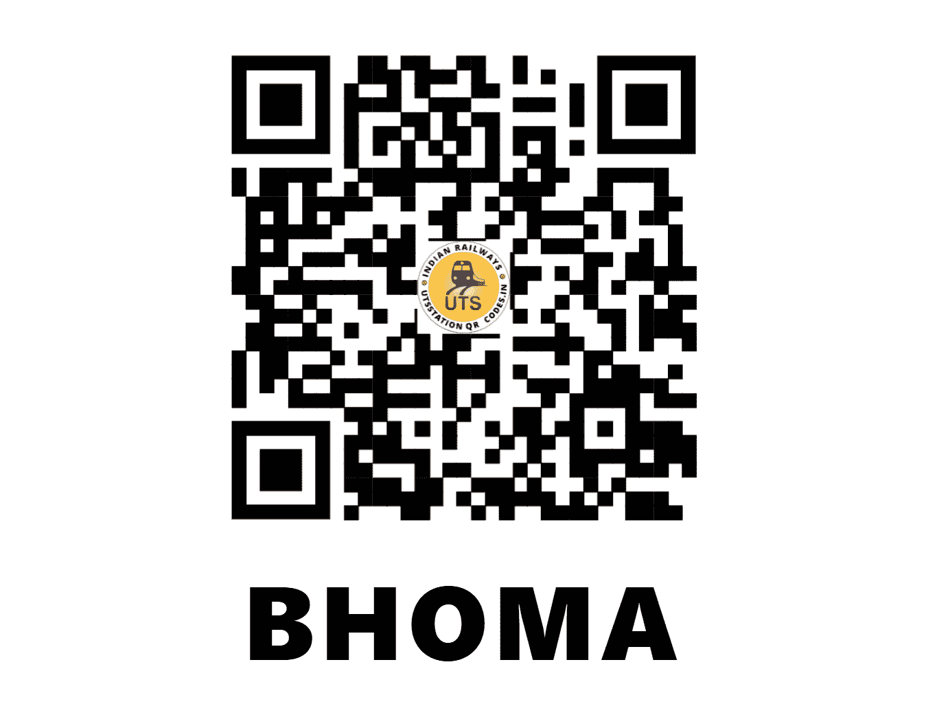 UTS QR Code for BHOMA - BHV - SB (MADHYA PRADESH)